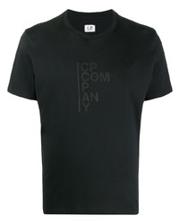 T-shirt à col rond imprimé noir C.P. Company