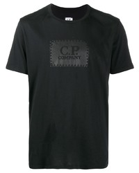 T-shirt à col rond imprimé noir C.P. Company