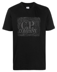 T-shirt à col rond imprimé noir C.P. Company