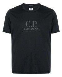 T-shirt à col rond imprimé noir C.P. Company