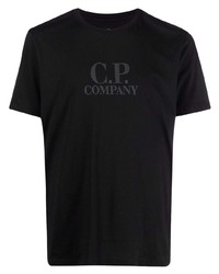 T-shirt à col rond imprimé noir C.P. Company