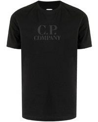 T-shirt à col rond imprimé noir C.P. Company