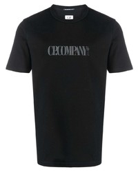 T-shirt à col rond imprimé noir C.P. Company