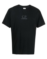 T-shirt à col rond imprimé noir C.P. Company