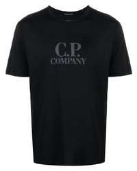 T-shirt à col rond imprimé noir C.P. Company