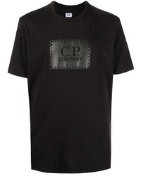 T-shirt à col rond imprimé noir C.P. Company