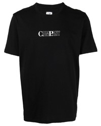 T-shirt à col rond imprimé noir C.P. Company