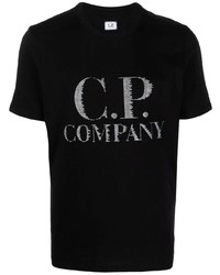 T-shirt à col rond imprimé noir C.P. Company