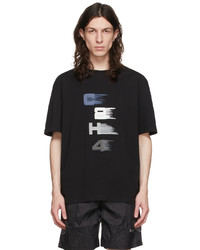 T-shirt à col rond imprimé noir C2h4