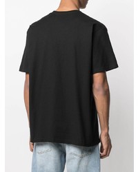 T-shirt à col rond imprimé noir Stussy