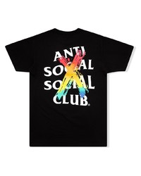 T-shirt à col rond imprimé noir Anti Social Social Club