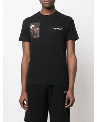 T-shirt à col rond imprimé noir Off-White