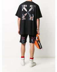 T-shirt à col rond imprimé noir Off-White