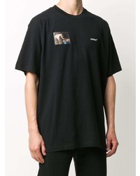 T-shirt à col rond imprimé noir Off-White