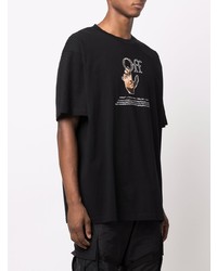 T-shirt à col rond imprimé noir Off-White