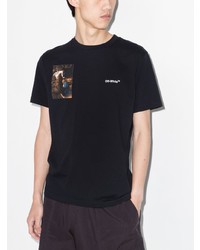 T-shirt à col rond imprimé noir Off-White