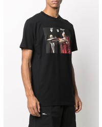 T-shirt à col rond imprimé noir Off-White