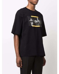 T-shirt à col rond imprimé noir Off-White