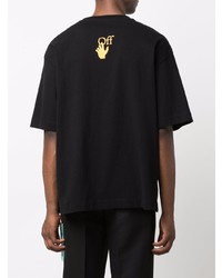 T-shirt à col rond imprimé noir Off-White