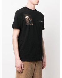 T-shirt à col rond imprimé noir Off-White