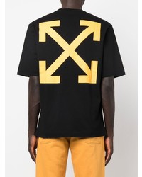 T-shirt à col rond imprimé noir Off-White