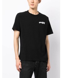 T-shirt à col rond imprimé noir Off-White