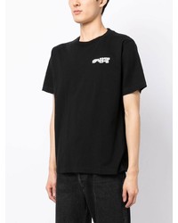 T-shirt à col rond imprimé noir Off-White