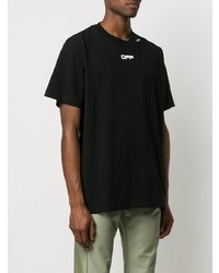 T-shirt à col rond imprimé noir Off-White