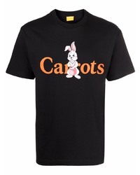 T-shirt à col rond imprimé noir Carrots