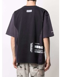 T-shirt à col rond imprimé noir Heron Preston