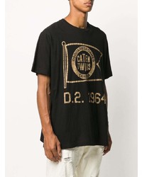 T-shirt à col rond imprimé noir DSQUARED2