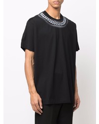 T-shirt à col rond imprimé noir Givenchy