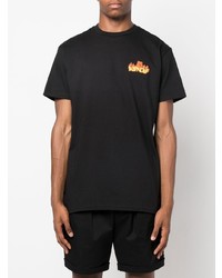 T-shirt à col rond imprimé noir RIPNDIP