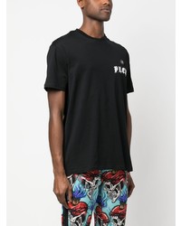 T-shirt à col rond imprimé noir Philipp Plein