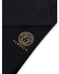 T-shirt à col rond imprimé noir Versace