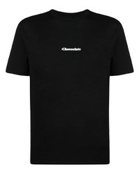 T-shirt à col rond imprimé noir Chocoolate