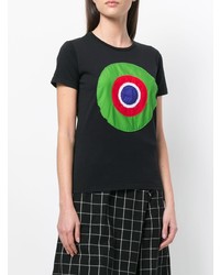 T-shirt à col rond imprimé noir Circled Be Different