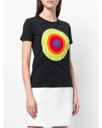 T-shirt à col rond imprimé noir Circled Be Different