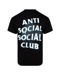 T-shirt à col rond imprimé noir Anti Social Social Club