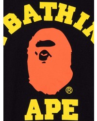 T-shirt à col rond imprimé noir A Bathing Ape