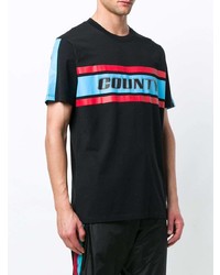 T-shirt à col rond imprimé noir Marcelo Burlon County of Milan