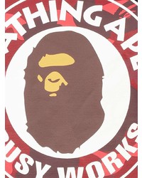 T-shirt à col rond imprimé noir A Bathing Ape