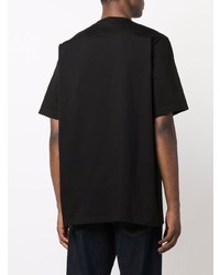 T-shirt à col rond imprimé noir DSQUARED2