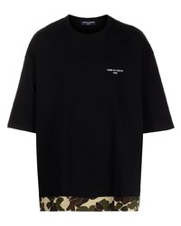 T-shirt à col rond imprimé noir Comme des Garcons Homme