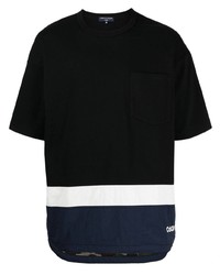 T-shirt à col rond imprimé noir Comme des Garcons Homme