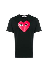 T-shirt à col rond imprimé noir Comme Des Garcons Play