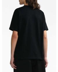 T-shirt à col rond imprimé noir Comme des Garcons Homme