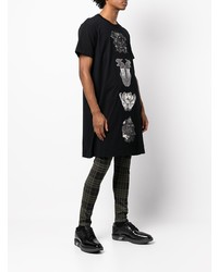 T-shirt à col rond imprimé noir Comme Des Garcons Homme Plus