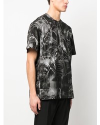 T-shirt à col rond imprimé noir Comme Des Garcons Homme Plus