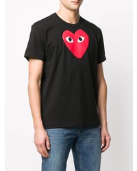 T-shirt à col rond imprimé noir Comme Des Garcons Play